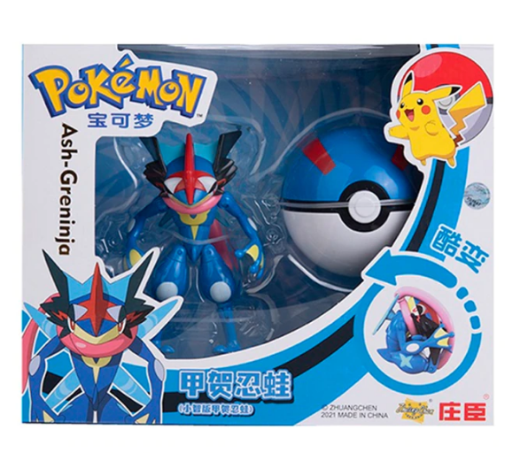 Pokemon Figurer Toy Anime Pikachu Charizard Greninja Pocket Monster Figur Pokeball Model Gift - Med Box