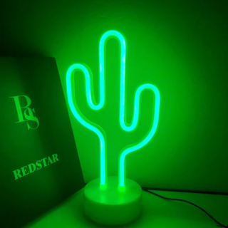 NEON LED NATTLAMPA KAKTUS