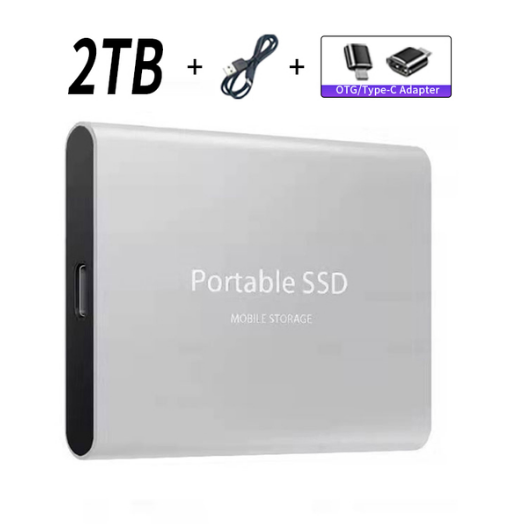 SSD 2TB USB/Typ-C-gränssnitt med hög kapacitet Mobile Mini hårddisk Extern hårddisk För datorer/smarttelefoner