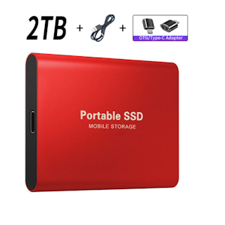 SSD 2TB USB/Typ-C-gränssnitt med hög kapacitet Mobile Mini hårddisk Extern hårddisk För datorer/smarttelefoner