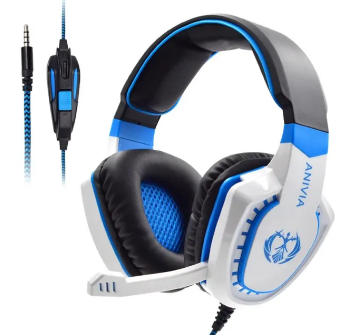 Gaming Headset Brusisolerande Overear Hörlurar med Mic.Volume Control Bas Surround Ljud för PC PS4 PS5 XBOX