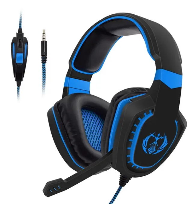 Gaming Headset Brusisolerande Overear Hörlurar med Mic.Volume Control Bas Surround Ljud för PC PS4 PS5 XBOX