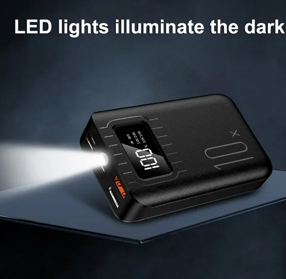 Mini Powerbank på hela 10000 mAh med inbyggt LED