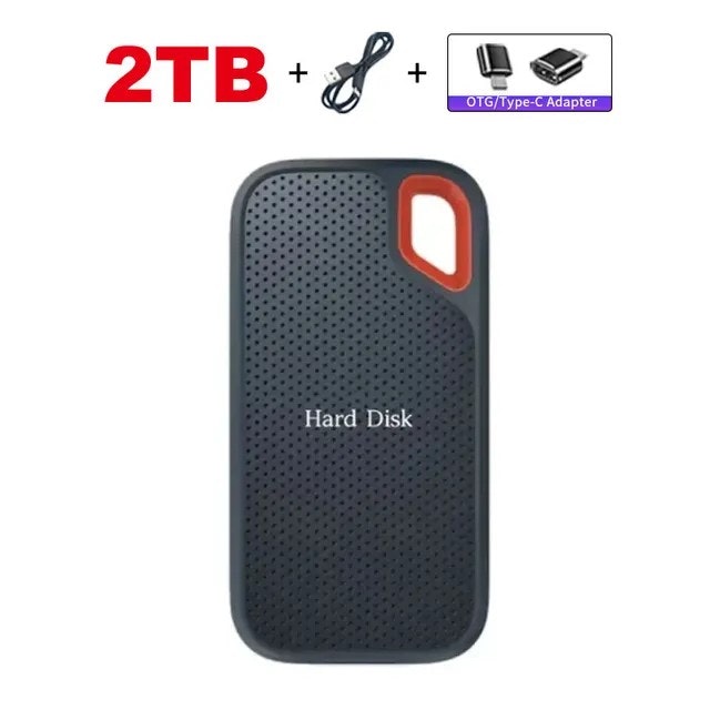 2 TB bärbar mobil hårddisk E60 USB 3.1 HD Extern