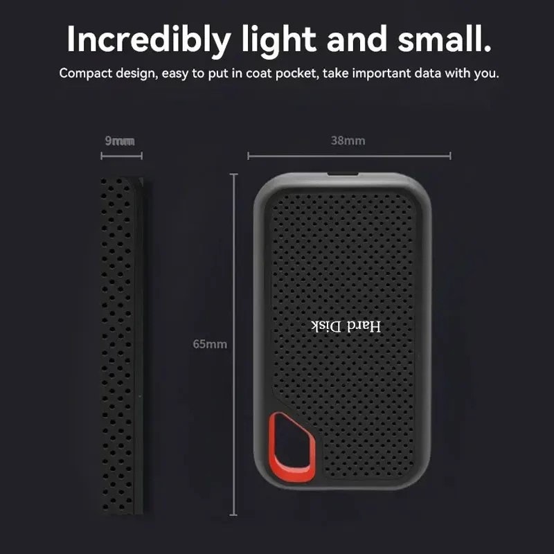 2 TB bärbar mobil hårddisk E60 USB 3.1 HD Extern