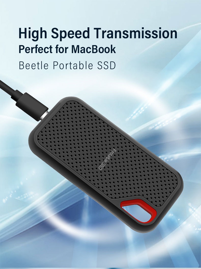 2 TB bärbar mobil hårddisk E60 USB 3.1 HD Extern