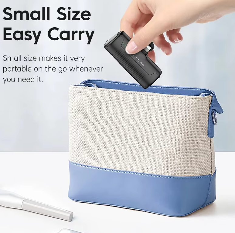Mini powerbank på språng i fickformat för både Iphone och Android