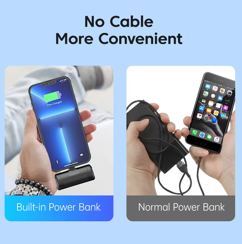 Mini powerbank på språng i fickformat för både Iphone och Android