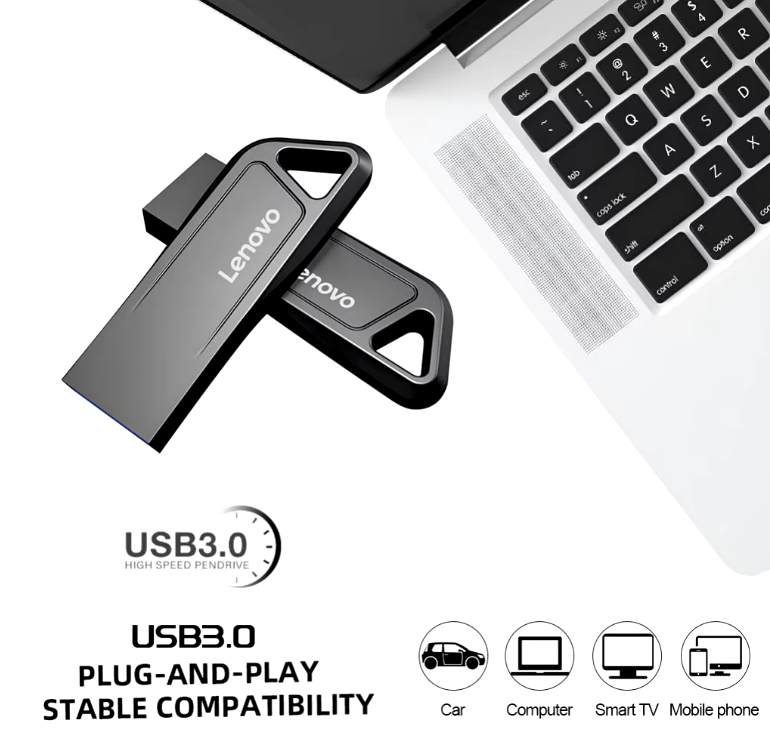 Lenovo generiskt 3.0 USB-minne - Blåsvart