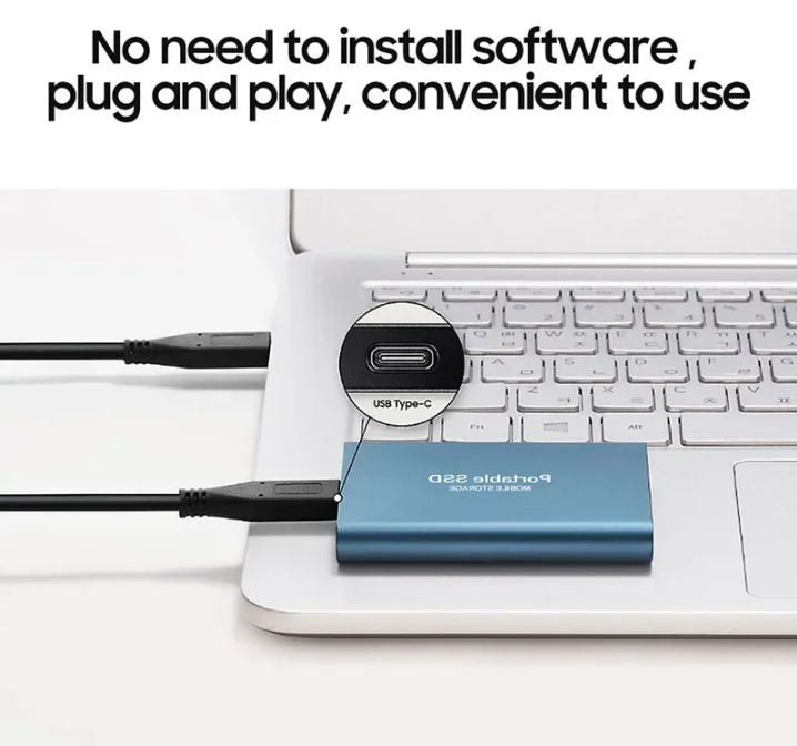 SSD 4TB USB/Typ-C-gränssnitt Extern Hårddisk (refurbished)