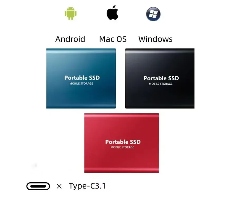 SSD 4TB USB/Typ-C-gränssnitt Extern Hårddisk (refurbished)