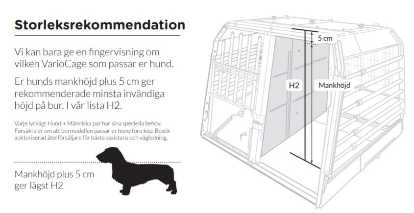 MIMSafe VarioCage S Svart- mankhöjd upp till 58 cm