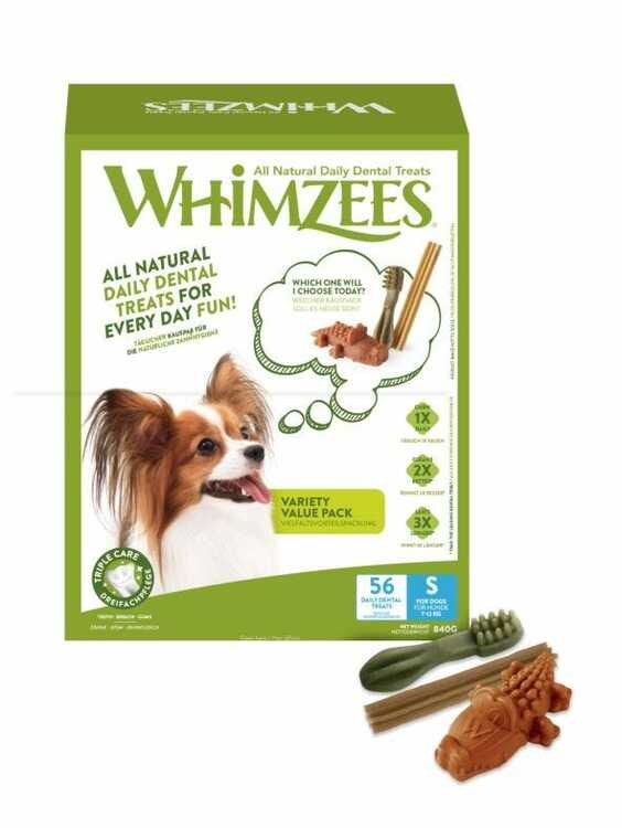 Whimzees® Vegetariska tuggben Variety Value Box. Blandade former