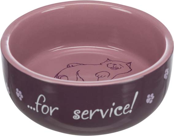 Keramikskål katt "Thanks for Service" 0,3L 11cm
