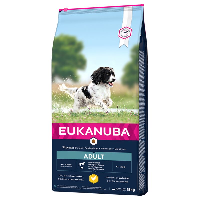Eukanuba Dog Adult Medium Breed Chicken 3 kg/15 kg/18 kg