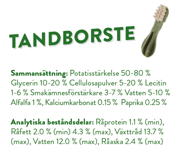 Whimzees® Vegetariska tuggben Tandborste Styckvis S,M,L & XL