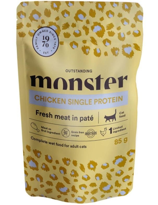 Monster Cat Pouches Adult Chicken (kyckling)85 gr x 8 st