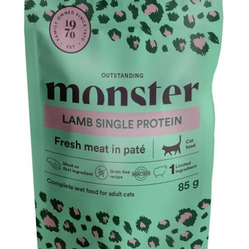 Monster Cat Pouches Adult Lamb (lamm) 85 gr x 8 st