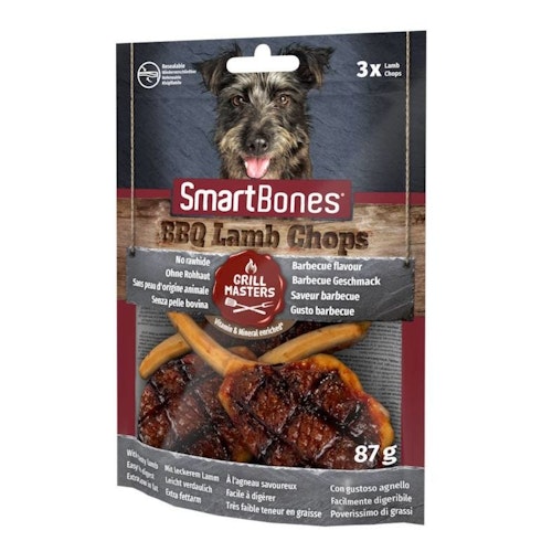 SmartBones BBQ Lamb Chops, utan råhud 3 pack