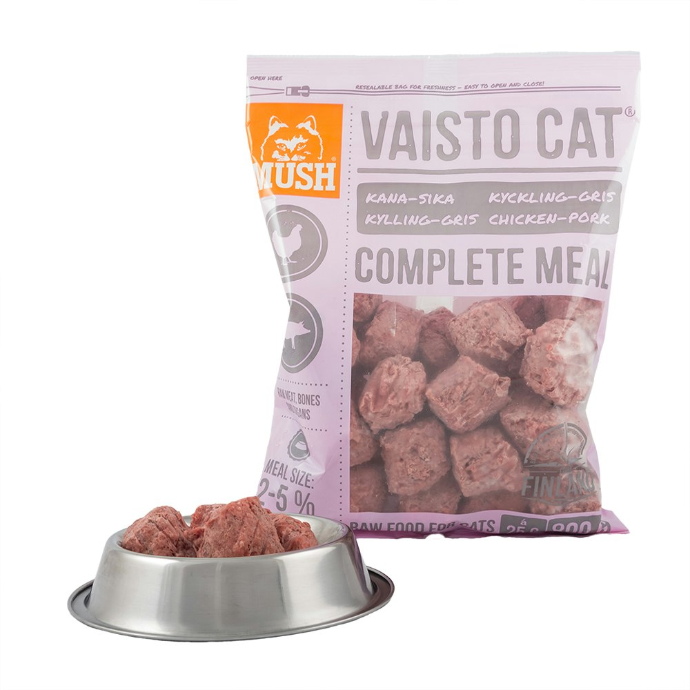 MUSH Vaisto Cat® Rosa Fryst helfoder (kyckling-gris) SKICKAS EJ!