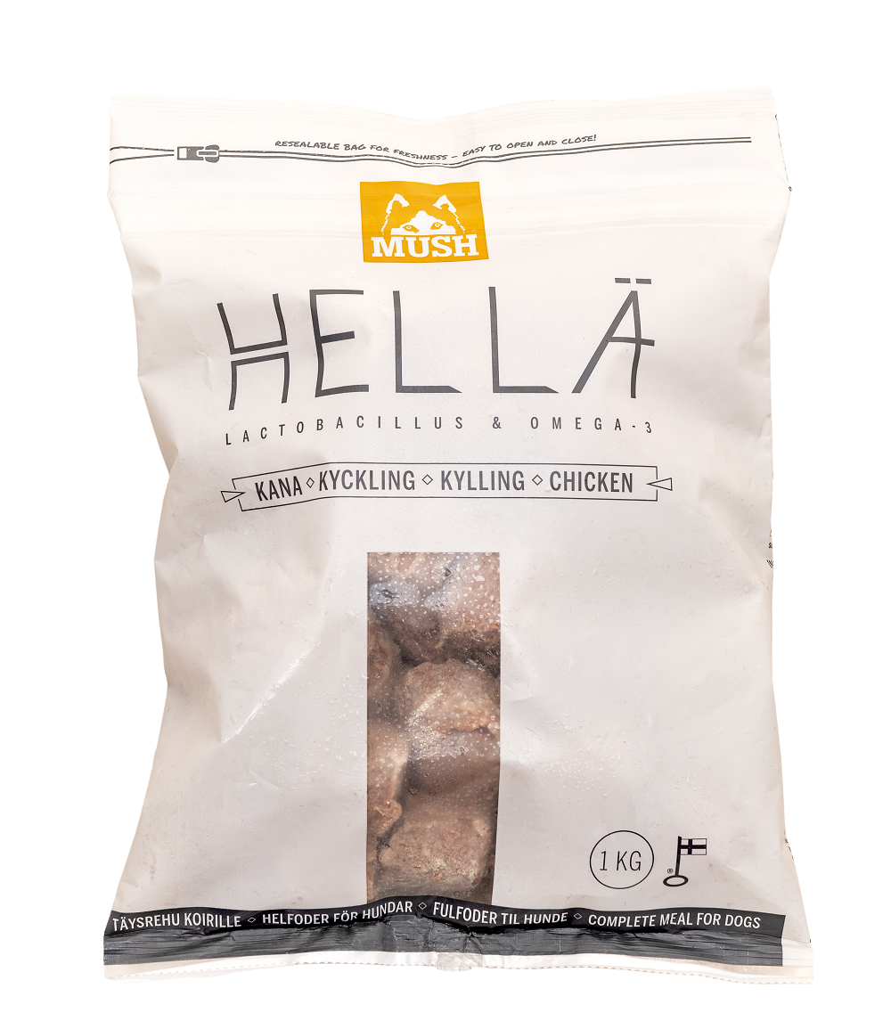 MUSH Hellä® Kyckling- Fryst helfoder SKICKAS EJ!