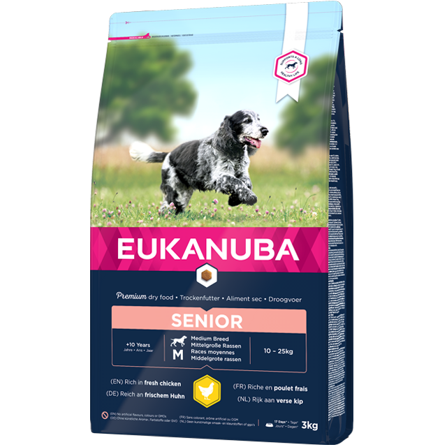Eukanuba Dog Senior Medium Breed 15 kg. Från 10 år och uppåt