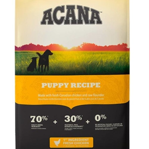 Acana Dog Heritage Puppy- kyckling,fisk,kalkon -spannmålsfritt 6 kg/11,4 kg/17 kg