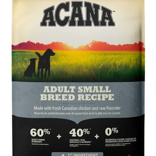 Acana Dog Adult Small Breed - kyckling, fisk, kalkon, ägg - spannmålsfritt 6 kg