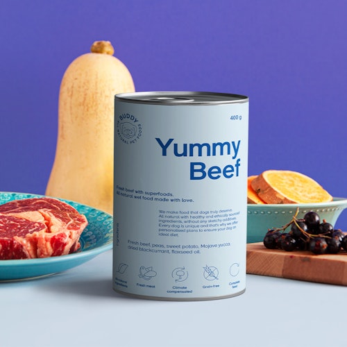 Buddy Yummy Beef - nötkött 400g