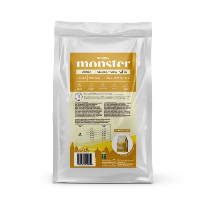 Monster Dog Original Adult- Chicken & Turkey- glutenfritt & vetefritt