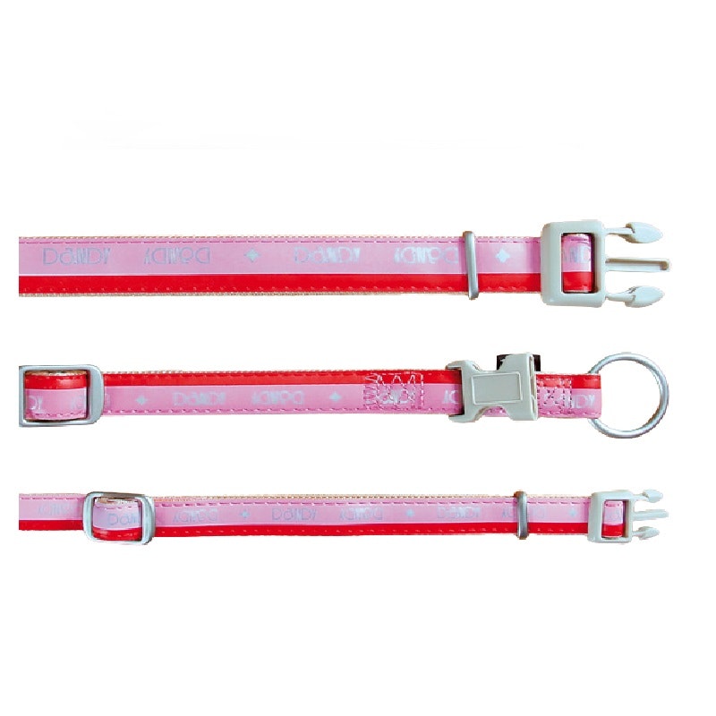 Halsband Dandy Reflex Rosa 25 mm/40-65 cm