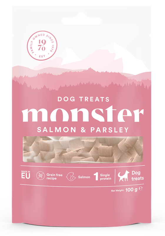 Monster Dog Treats All Breed Salmon & Parsley - lax & persilja 100 gr