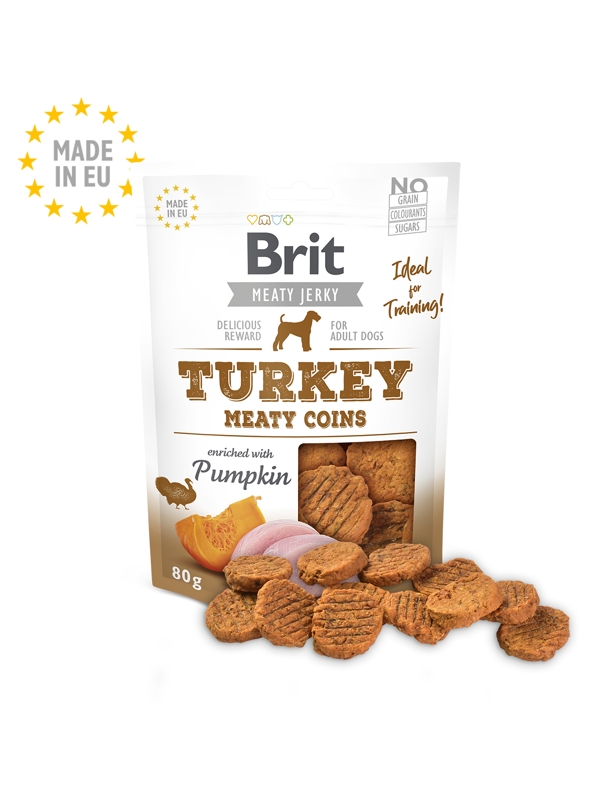 Brit Meat Jerky Snack – Turkey Meaty coins (kyckling,kalkon) 80 el 200 gram