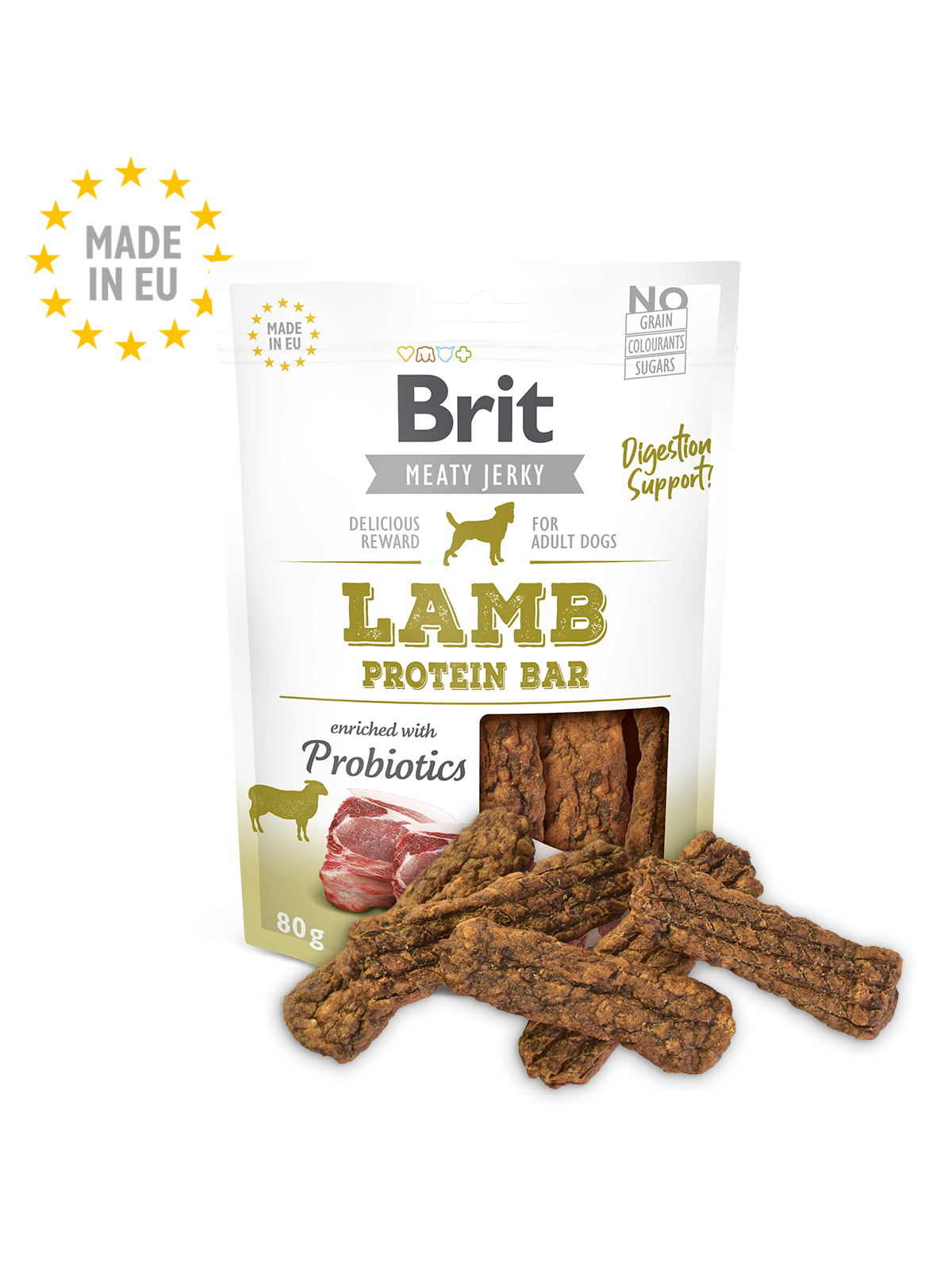 Brit Meat Jerky Snack–Lamb Protein bar (lamm,kyckling) 80 el 200 gram