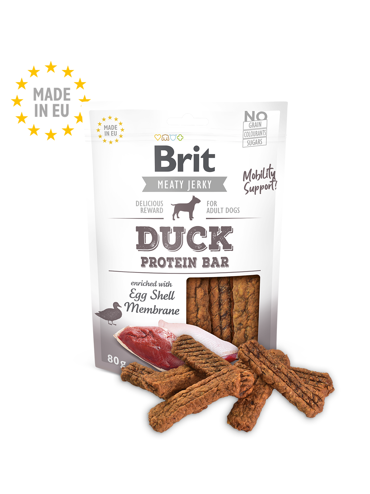 Brit Meat Jerky Snack–Duck Protein bar (anka,kyckling) 80 gram