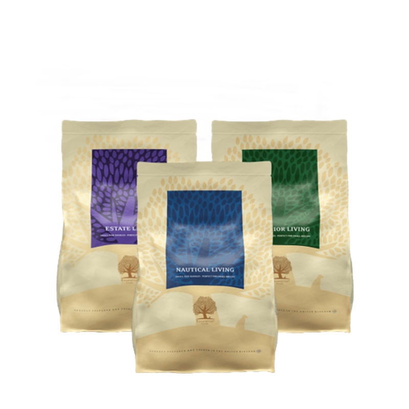 ESSENTIAL THE CLASSIC TASTE BOX SMALL BREED LIVING 3 X 2,5 KG. Spannmålsfritt, glutenfritt och utan GMO.