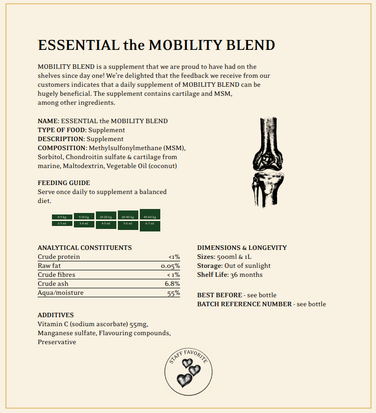 ESSENTIAL THE MOBILITY BLEND- tillskott av kollagen och MSM