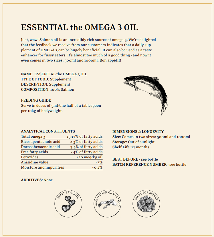 ESSENTIAL THE OMEGA 3 OIL "Lax olja"