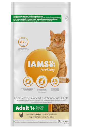 IAMS Cat Adult for Vitality Adult +1. Färsk kyckling 10 kg