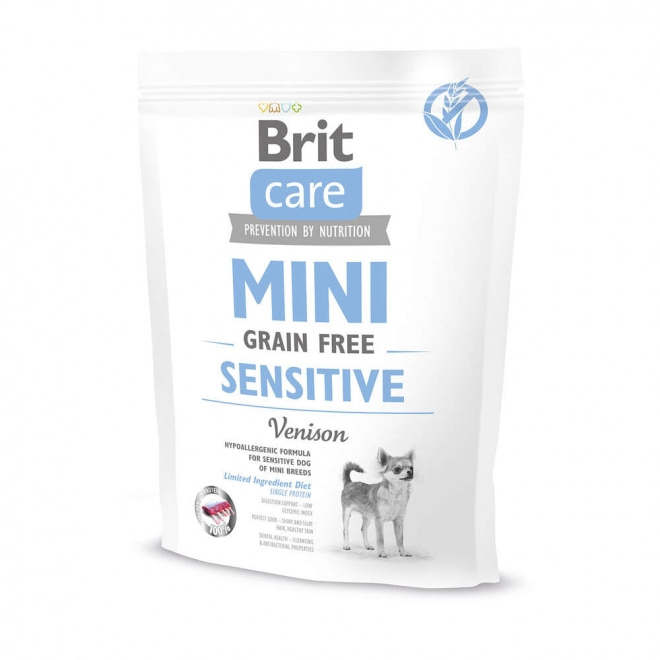 Brit Care Mini Sensitive Grain Free - Hjort, spannmålsfritt för känsliga vuxna hundar av små raser
