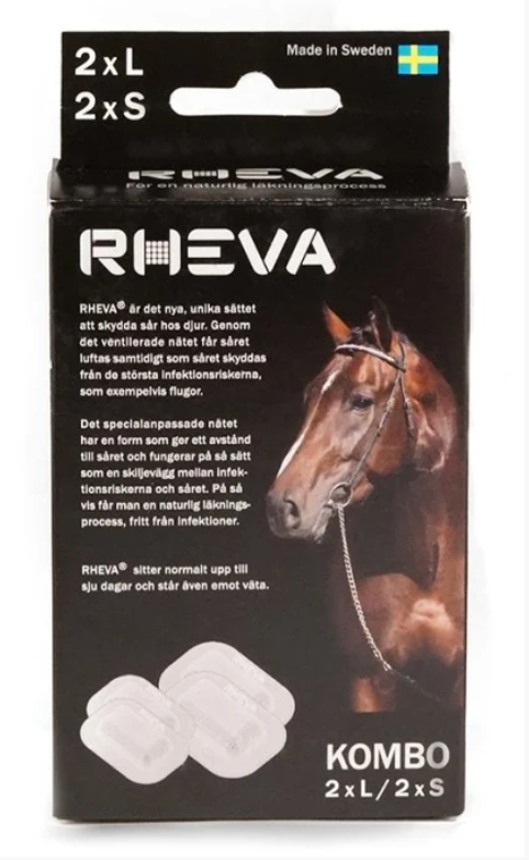 RHEVA Sårskydd/Plåster Häst Kombo 2 X Small & 2 X Large