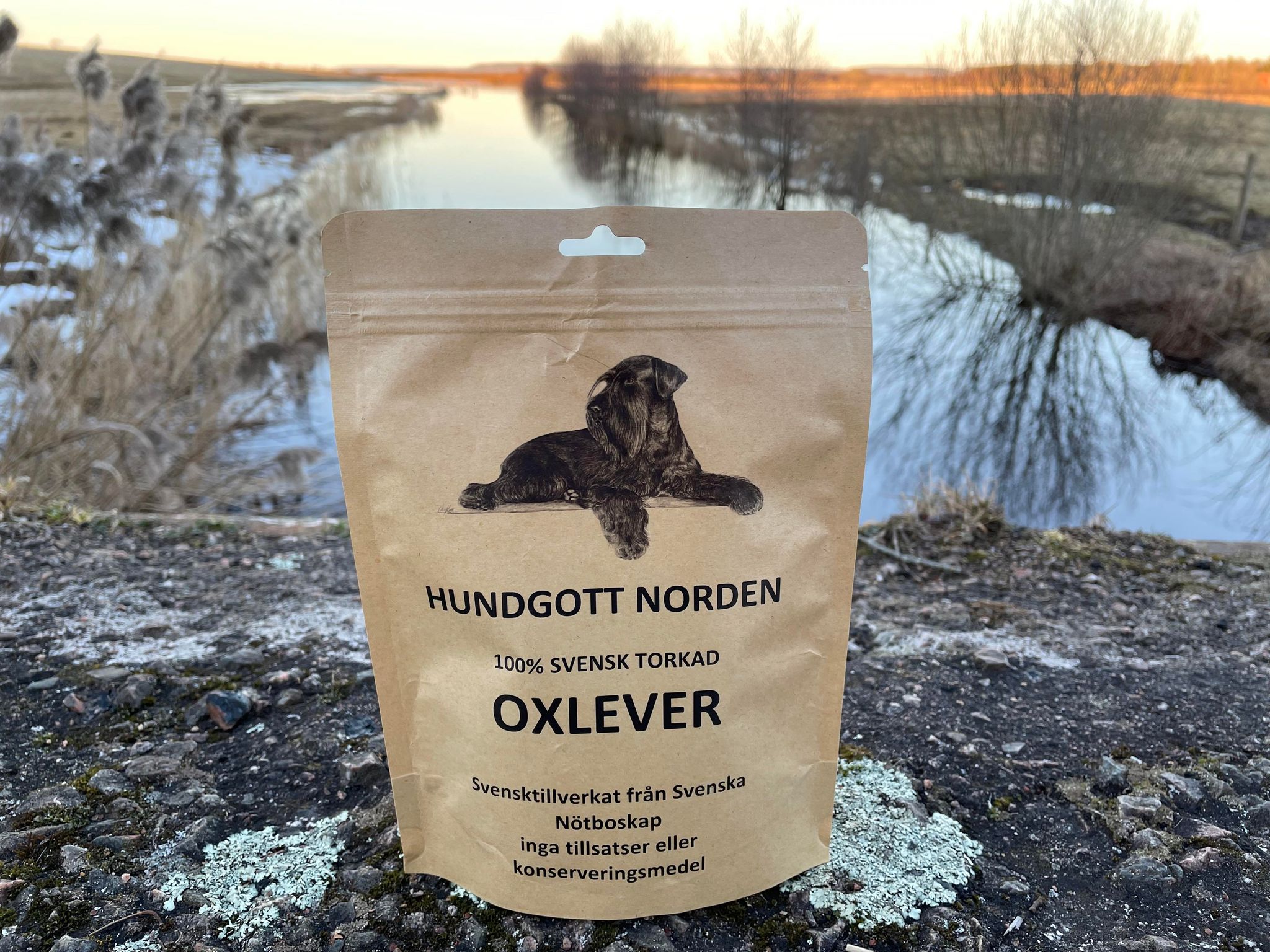 Hundgott Svensk Torkad Oxlever 65-95g per påse