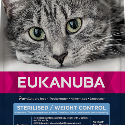 Eukanuba Cat Sterilised/Weight Control Adult. 2 el.10 kg