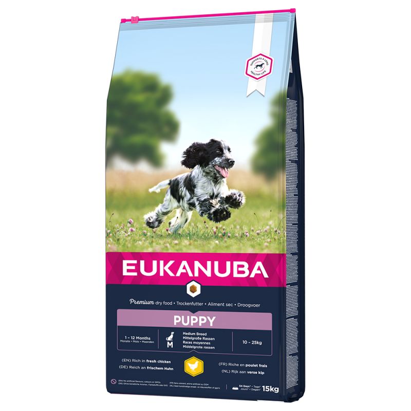 Eukanuba Dog Puppy Medium Breed Chicken 3 kg/15 kg/18 kg