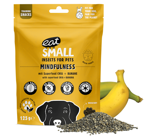 Eat small Träningsgodis: Mindfulness - insektsgodis/chia & banan 125 gr
