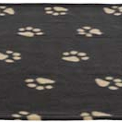 Filt Barney, fleece, 100 x 70 cm, svart m tasstryck