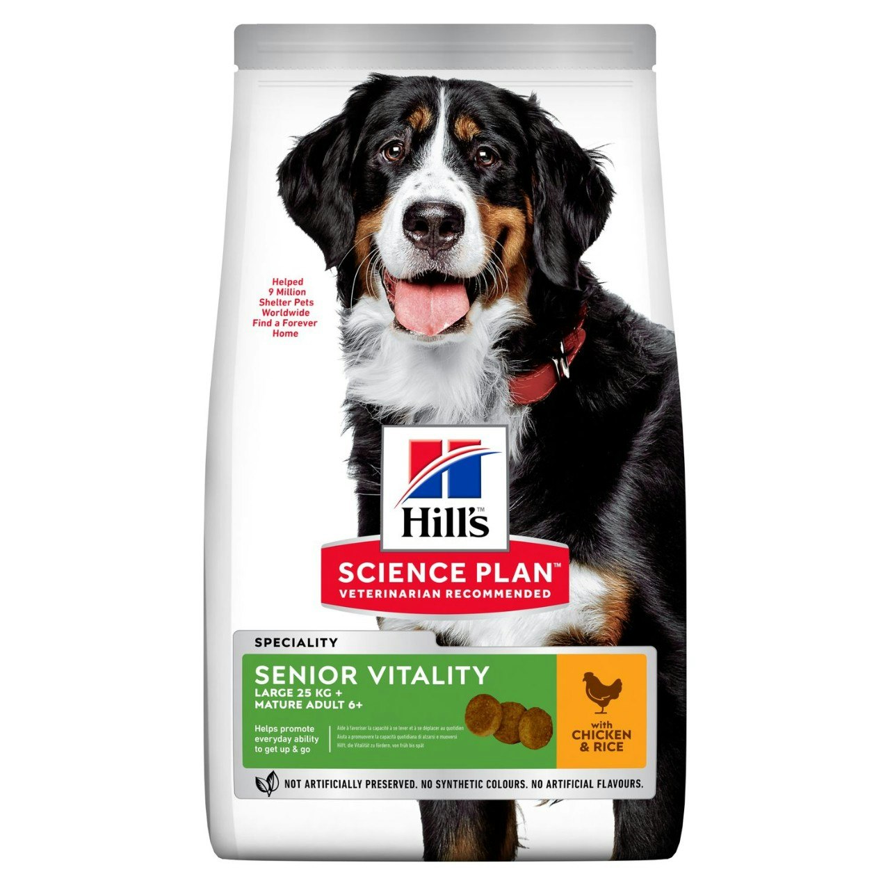 HILL'S SCIENCE PLAN Senior Vitality Large Breed Mature Adult 6+ med kyckling & ris (12 kg)