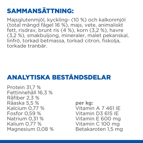 HILL'S SCIENCE PLAN Perfect Digestion Adult 1+ med Kyckling & Råris.1,5 kg/3 kg/7 kg)