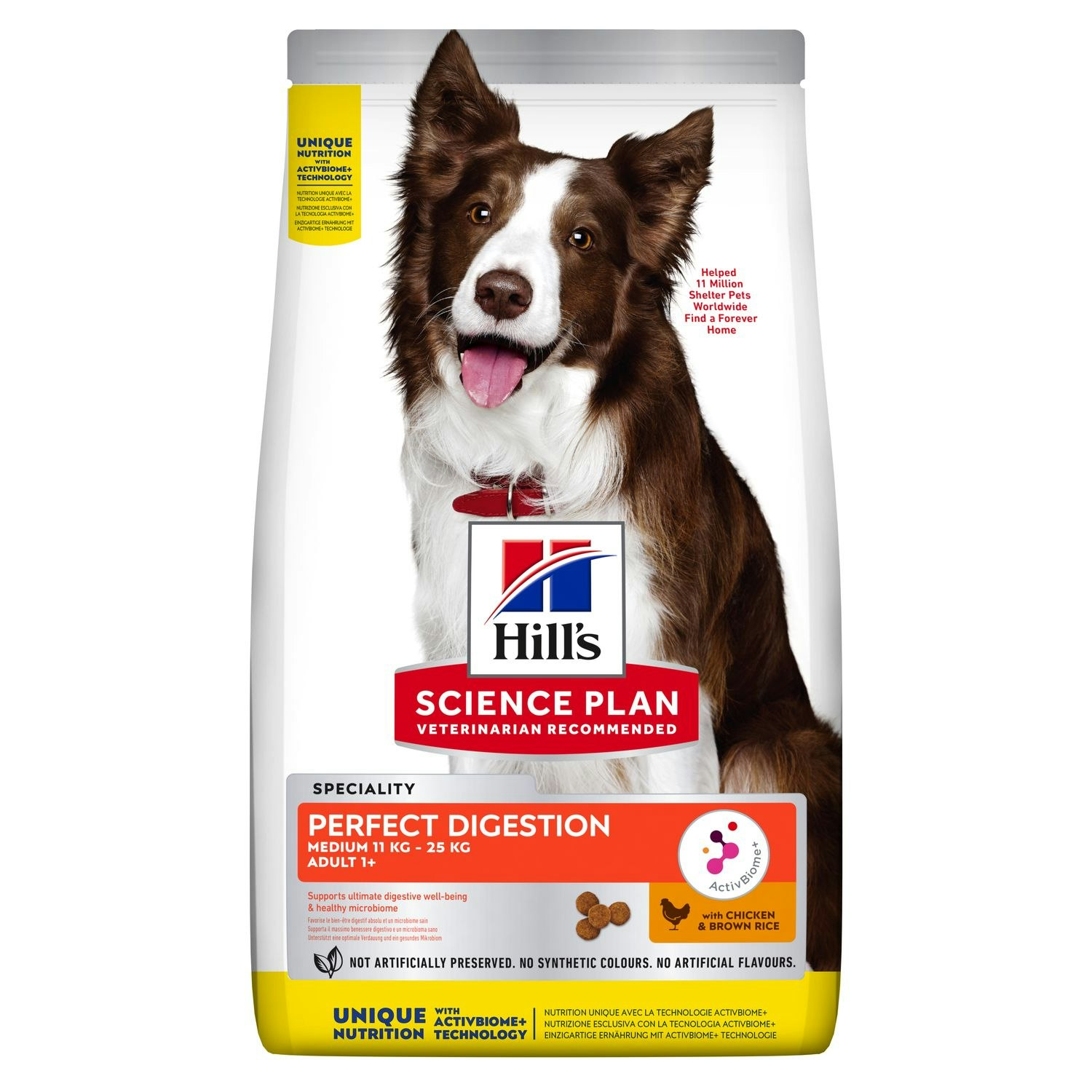 HILL'S SCIENCE PLAN Perfect Digestion Medium Adult 1+  med Kyckling & Råris (2,5 kg &12 kg)