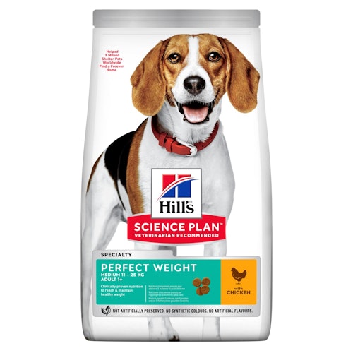 HILL'S SCIENCE PLAN Perfect Weight Medium Adult med Kyckling (2 kg & 12 kg)